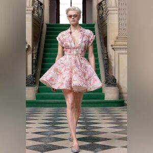 NWT Zimmermann Matchmaker Flip Crystal Embellishment Linen & Silk Dress 1 US6